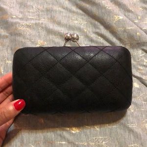 cute black clutch